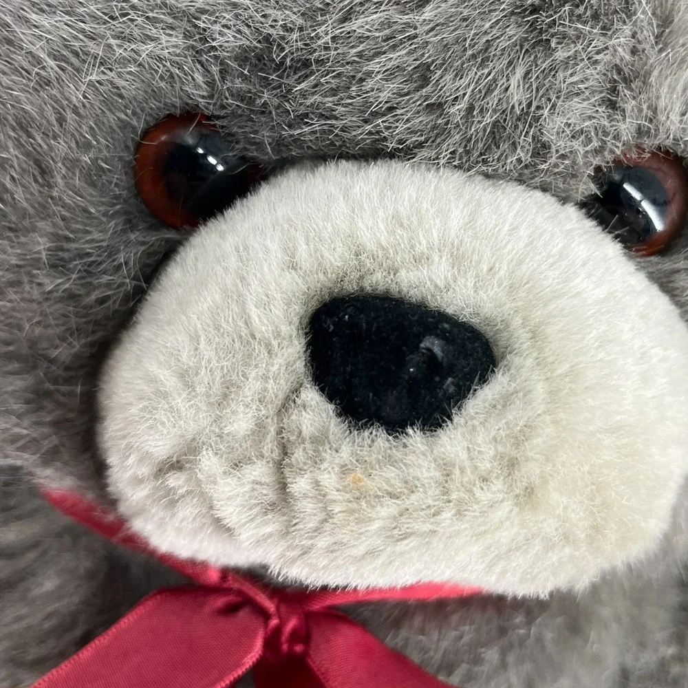 Dakin Nature Babies Huggy Bear Plush Ribbon Bow Stuffed Animal 14 Inch 1984 VTG